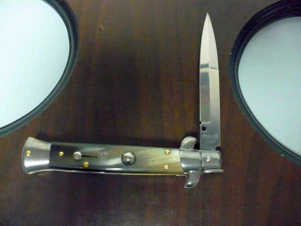 Italian stiletto - pugnale Frank Beltrame - 23 cm - corno di bufalo brasiliano , lama baionetta  -  FB 23/09B - 7