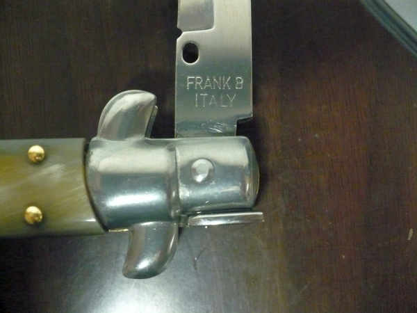 Italian stiletto - pugnale Frank Beltrame - 23 cm - corno di bufalo brasiliano , lama baionetta- FB 23/09B -12
