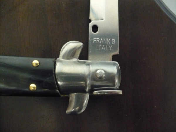 Italian stiletto - pugnale Frank Beltrame - 23 cm - corno di bufalo brasiliano , lama baionetta- FB 23/09B -11