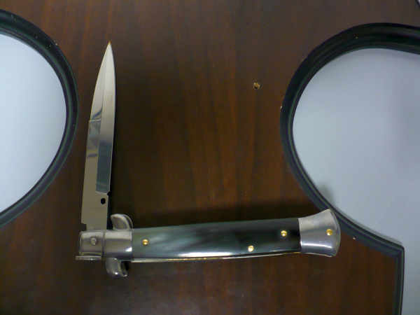 Italian stiletto - pugnale Frank Beltrame - 23 cm - corno di bufalo brasiliano , lama baionetta  -  FB 23/09B - 7