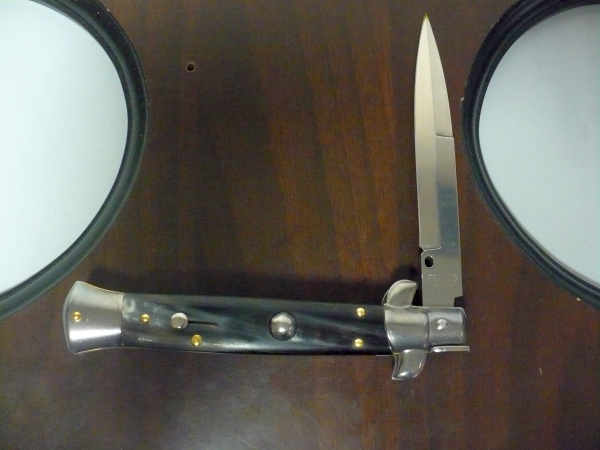 Italian stiletto - pugnale Frank Beltrame - 23 cm - corno di bufalo brasiliano , lama baionetta- FB 23/09B -11
