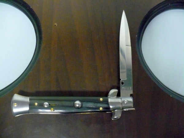 Italian stiletto - pugnale Frank Beltrame - 23 cm - corno di bufalo brasiliano , lama baionetta  -  FB 23/09B - 6
