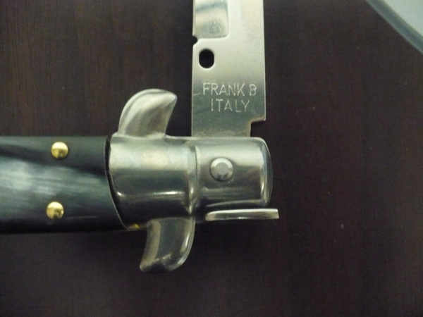 Italian stiletto - pugnale Frank Beltrame - 23 cm - corno di bufalo brasiliano , lama baionetta  -  FB 23/09B - 8