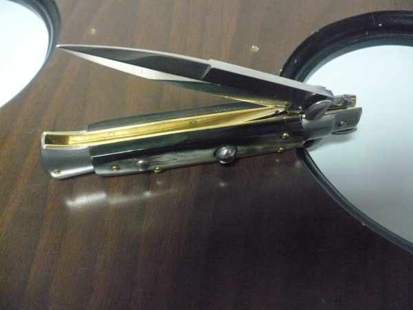 Italian stiletto - pugnale Frank Beltrame - 23 cm - corno di bufalo brasiliano , lama baionetta  -  FB 23/09B - 3