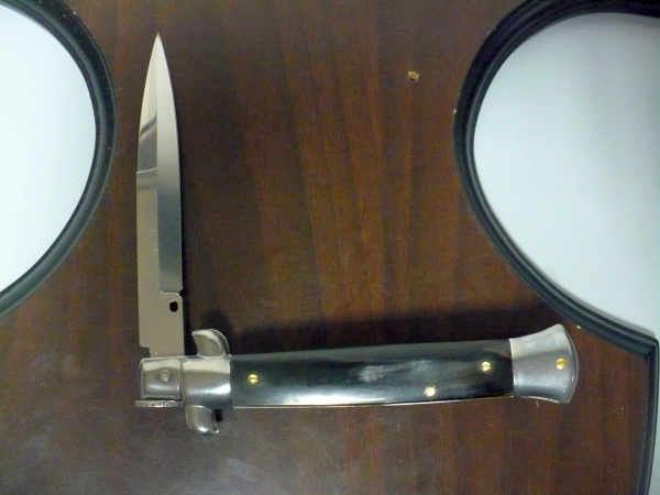 Italian stiletto - pugnale Frank Beltrame - 23 cm - corno di bufalo brasiliano , lama baionetta- FB 23/09B -11