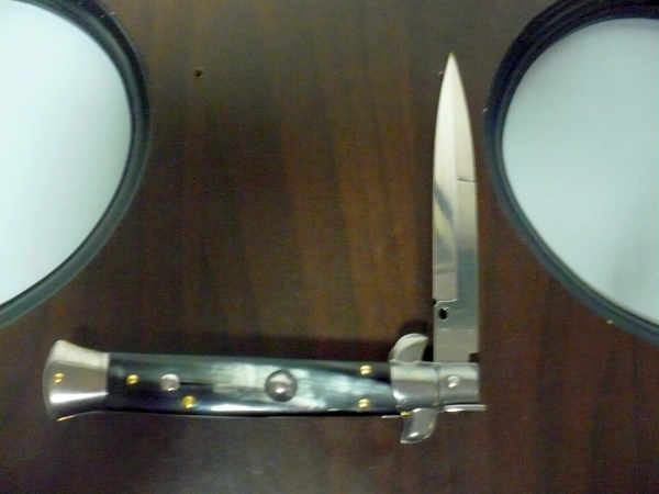 Italian stiletto - pugnale Frank Beltrame - 23 cm - corno di bufalo brasiliano , lama baionetta  -  FB 23/09B - 8