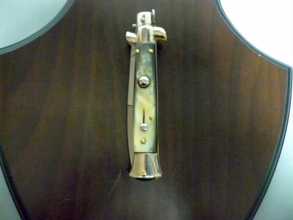 Picklock - Frank Beltrame - Italian stiletto -pugnale 23cm, lama baionetta- corno di bufalo brasiliano FB  P23/09 - 3