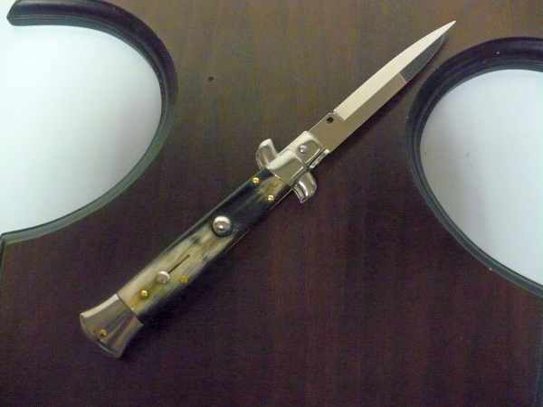 Italian stiletto - pugnale Frank Beltrame - 23 cm - corno di bufalo brasiliano , lama baionetta- FB 23/09B -2