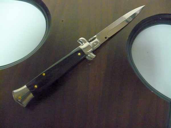Italian stiletto - pugnale Frank Beltrame - 23 cm - corno di bufalo brasiliano , lama baionetta- FB 23/09B -2