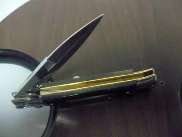 Italian stiletto - pugnale Frank Beltrame - 23 cm - corno di bufalo brasiliano , lama baionetta- FB 23/09B -2