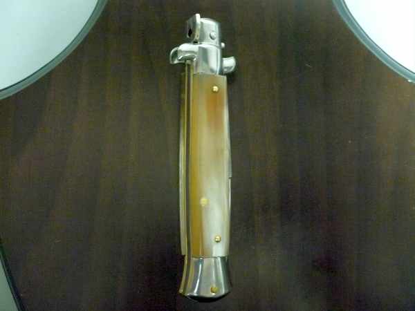 Frank Beltrame - italian stiletto , pugnale - 23 cm - corno di bufalo chiaro - lama baionetta - moddello FB 23/48B -1