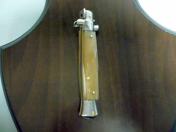 Italian stiletto - pugnale Frank Beltrame - 23 cm -corno di bufalo chiaro- lama baionetta  FB 23/48B - 4