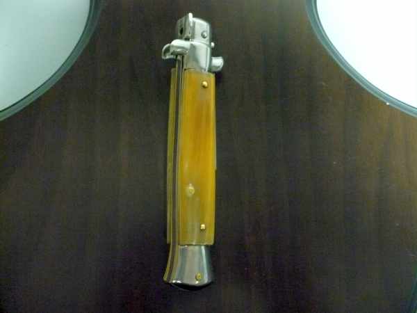 Italian stiletto - pugnale Frank Beltrame - 23 cm - corno di bufalo chiaro , lama baionetta-  FB 23/48B - 3