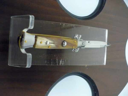 Frank Beltrame -italian stiletto - 23 cm- corno di bufalo chiaro - baionetta - modello FB 23 /48B - 13