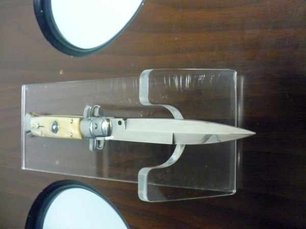 Italian stiletto - pugnale Frank Beltrame - 23 cm - corno di bufalo chiaro, lama baionetta - FB 23/48B - 2