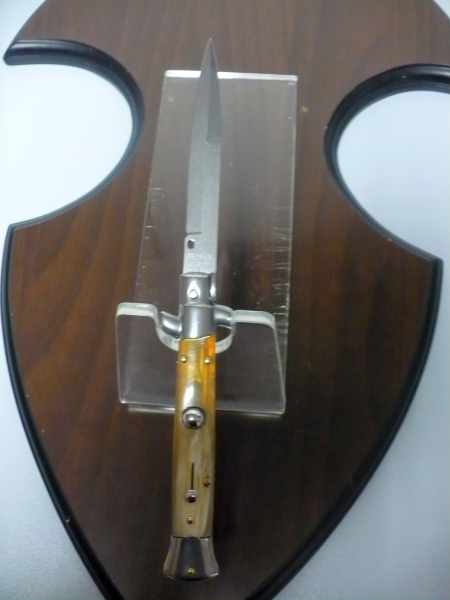 Italian stiletto - pugnale Frank Beltrame - 23 cm -corno di bufalo chiaro- lama baionetta  FB 23/48B - 5