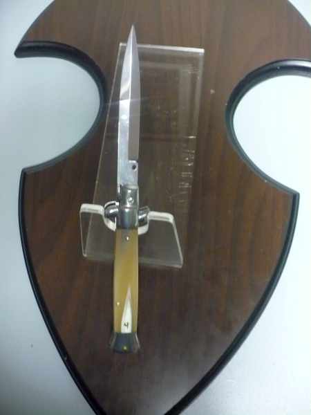 Italian stiletto - pugnale Frank Beltrame - 23 cm - corno di bufalo chiaro, lama baionetta - FB 23/48B - 2