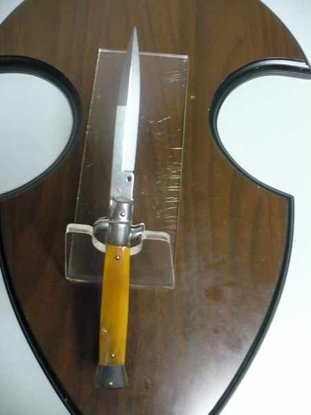 Italian stiletto - pugnale Frank Beltrame - 23 cm - corno di bufalo chiaro , lama baionetta-  FB 23/48B - 3