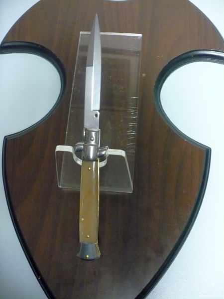 Italian stiletto - pugnale Frank Beltrame - 23 cm -corno di bufalo chiaro- lama baionetta  FB 23/48B - 4