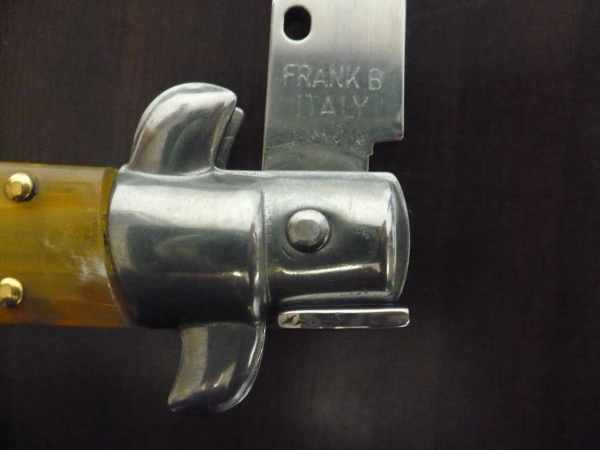 Italian stiletto - pugnale Frank Beltrame - 23 cm -corno di bufalo chiaro- lama baionetta  FB 23/48B - 5