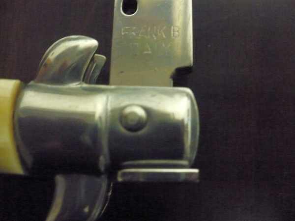 Italian stiletto - pugnale Frank Beltrame - 23 cm - corno di bufalo chiaro, lama baionetta - FB 23/48B - 2