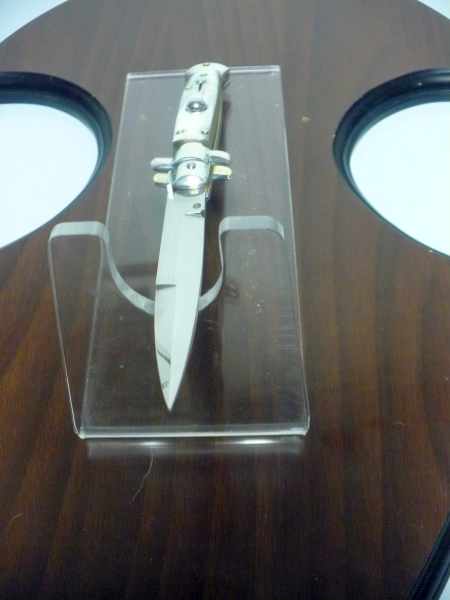 Picklock - Frank Beltrame - Italian stiletto -pugnale 23cm, lama baionetta- corno di bufalo chiaro FB  P23/48 - 8