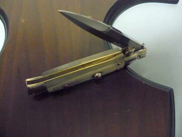 Picklock - Frank Beltrame - Italian stiletto -pugnale 23cm, lama baionetta- corno di bufalo chiaro FB  P23/48 - 8