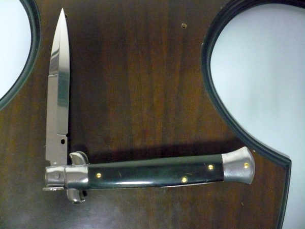 Italian stiletto - pugnale Frank Beltrame - 23 cm -corno di bufalo scuro- lama baionetta  FB 23/58B - 3