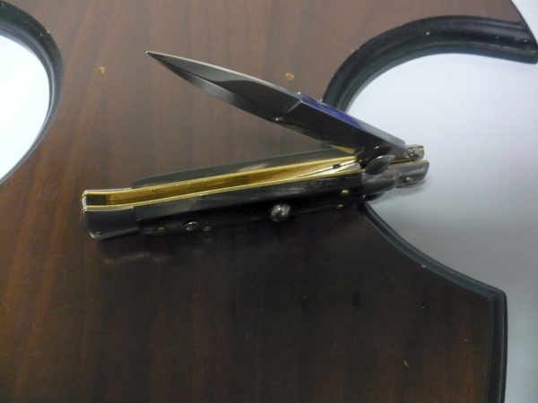 Italian stiletto - pugnale Frank Beltrame - 23 cm -corno di bufalo scuro- lama baionetta  FB 23/58B - 3
