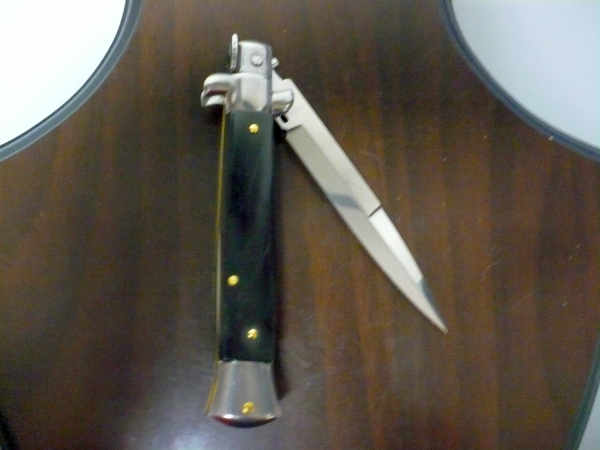 Italian stiletto - pugnale Frank Beltrame - 23 cm -corno di bufalo scuro , lama baionetta-  FB 23/58B -6