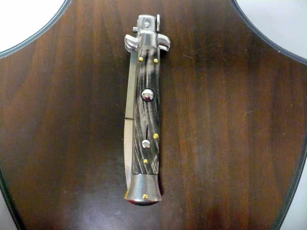 Italian stiletto - pugnale Frank Beltrame - 23 cm -corno di bufalo scuro , lama baionetta-  FB 23/58B -6
