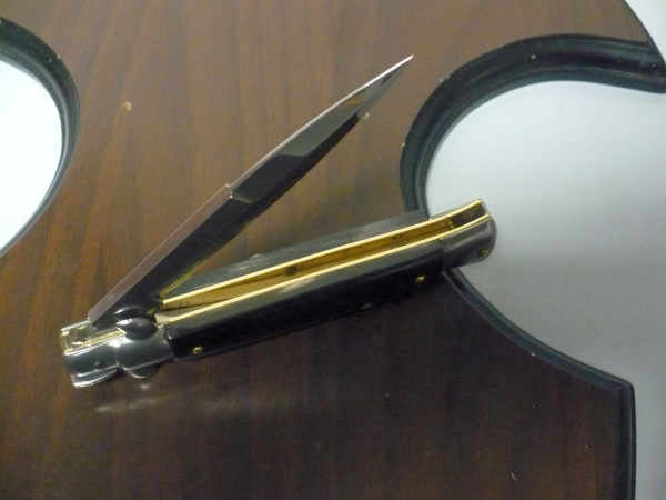 Italian stiletto - pugnale Frank Beltrame - 23 cm -corno di bufalo scuro- lama baionetta  FB 23/58B - 3