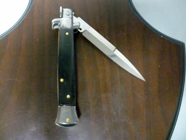 Italian stiletto - pugnale Frank Beltrame - 23 cm -corno di bufalo scuro- lama baionetta  FB 23/58B - 3