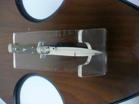 Frank Beltrame , italian stiletto , pugnale - 23 cm , corno di bufalo scuro,baionetta , modello FB 23/58B - 2