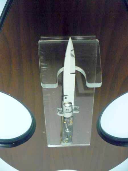 Frank Beltrame , italian stiletto , pugnale - 23 cm , corno di bufalo scuro,baionetta , modello FB 23/58B - 1