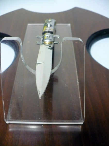 Italian stiletto - pugnale Frank Beltrame - 23 cm -corno di bufalo scuro , lama baionetta-  FB 23/58B -6