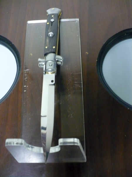 Italian stiletto - pugnale Frank Beltrame - 23 cm -corno di bufalo scuro- lama baionetta  FB 23/58B - 3