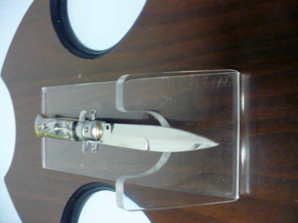 Italian stiletto - pugnale Frank Beltrame - 23 cm -corno di bufalo scuro , lama baionetta-  FB 23/58B -6