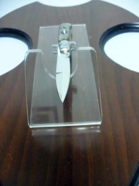 Frank Beltrame , italian stiletto , pugnale - 23 cm , corno di bufalo scuro,baionetta , modello FB 23/58B - 1