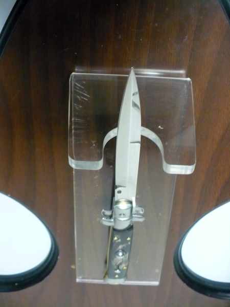 Frank Beltrame , italian stiletto , pugnale -23 cm , corno di bufalo scuro,baionetta , modello FB 23/58B - 3