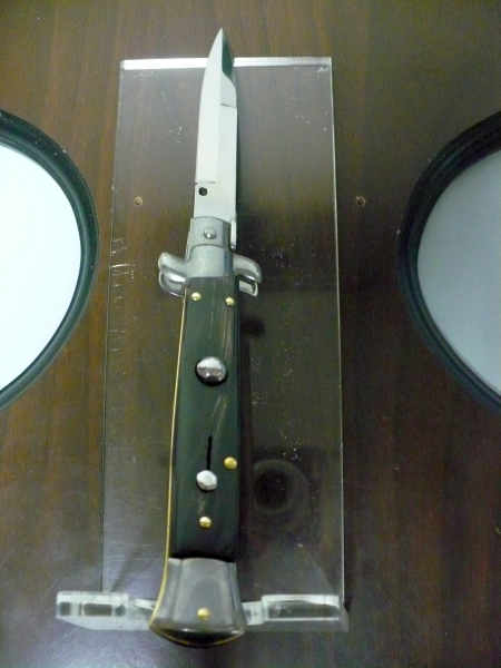Italian stiletto - pugnale Frank Beltrame - 23 cm -corno di bufalo scuro- lama baionetta  FB 23/58B - 3