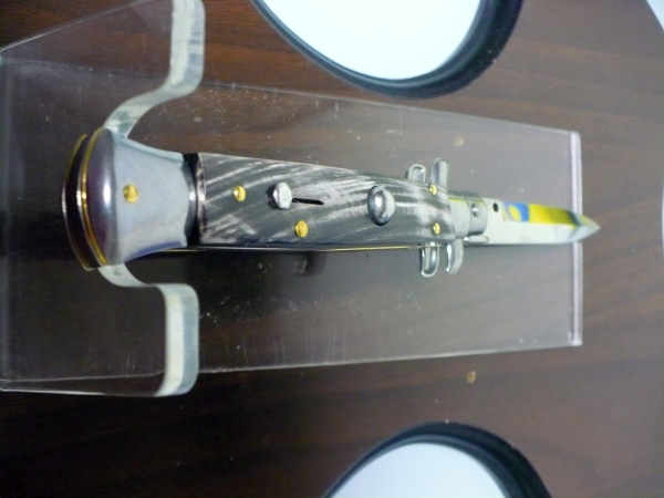 Italian stiletto - pugnale Frank Beltrame - 23 cm -corno di bufalo scuro , lama baionetta-  FB 23/58B -6