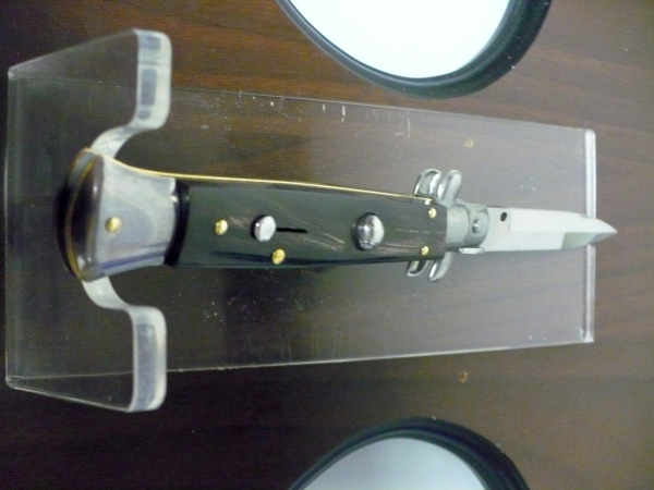 Italian stiletto - pugnale Frank Beltrame - 23 cm -corno di bufalo scuro- lama baionetta  FB 23/58B - 3