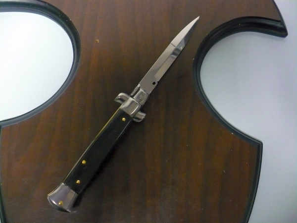 Italian stiletto - pugnale Frank Beltrame - 23 cm -corno di bufalo scuro- lama baionetta  FB 23/58B - 3