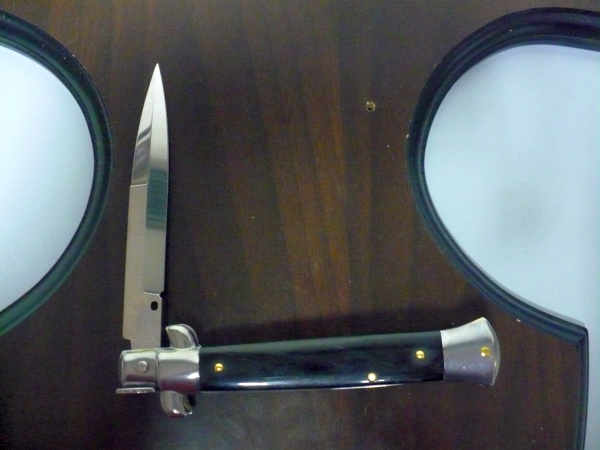 Italian stiletto - pugnale Frank Beltrame - 23 cm -corno di bufalo scuro , lama baionetta-  FB 23/58B -6