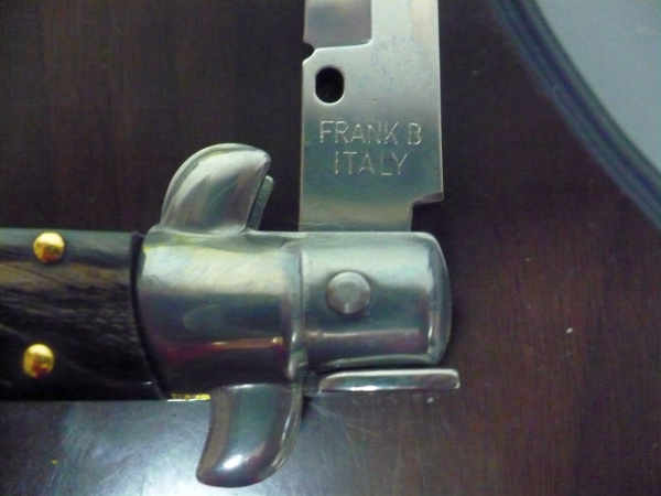 Italian stiletto - pugnale Frank Beltrame - 23 cm -corno di bufalo scuro , lama baionetta-  FB 23/58B -6