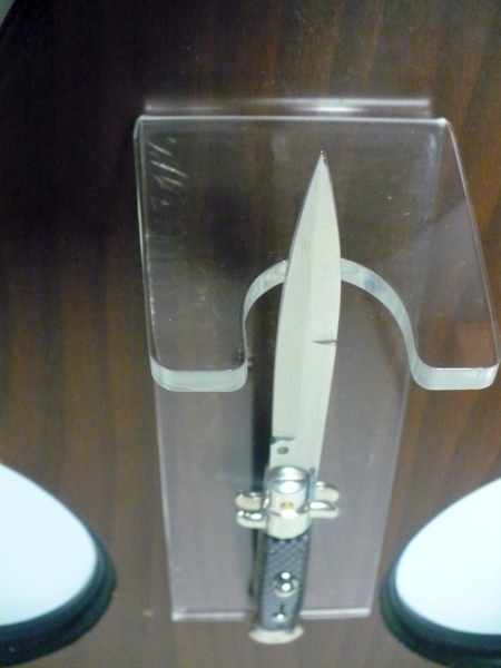 Frank Beltrame - Italian stiletto 23 cm, pugnale, in fibra di carbonio , lama baionetta