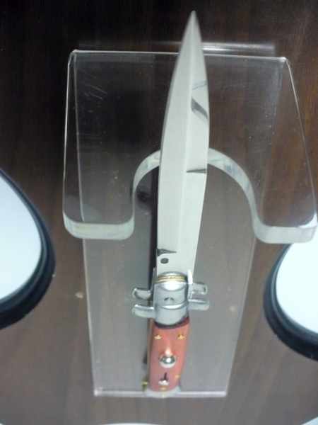 Frank Beltrame italian stiletto - 23 cm legno rosso -lama baionetta- modello FB 23/83B - 4