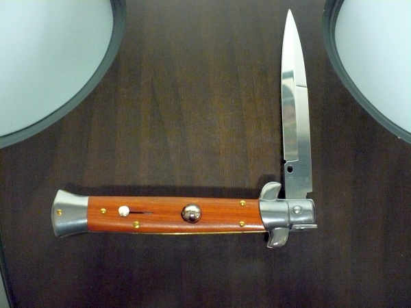 Frank Beltrame italian stiletto - 23 cm legno rosso -lama baionetta- modello FB 23/83B - 5