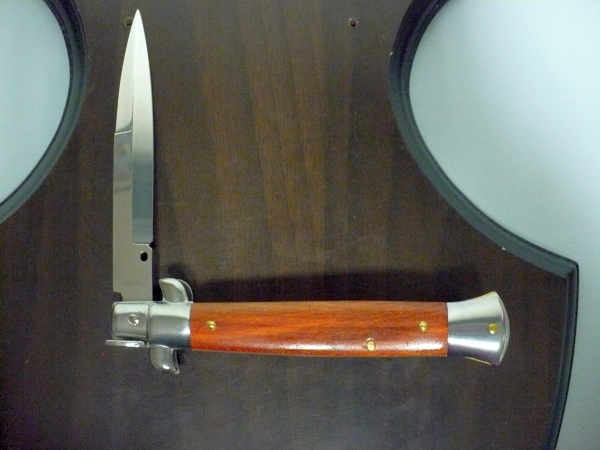 Frank Beltrame italian stiletto - 23 cm legno rosso -lama baionetta- modello FB 23/83B - 5